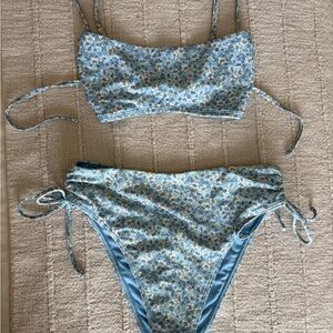 Abercrombie & Fitch Blue Floral Bikini